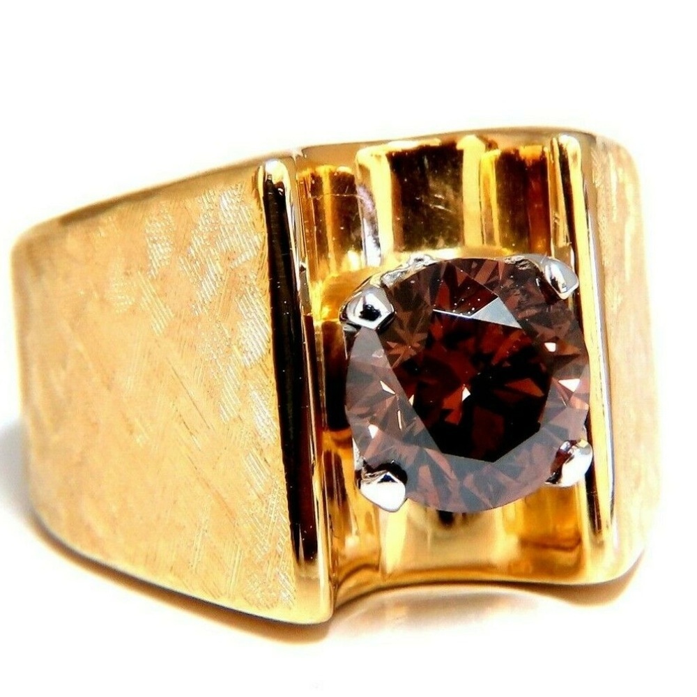 Vintage GIA Certified Natural Fancy Orange Brown*